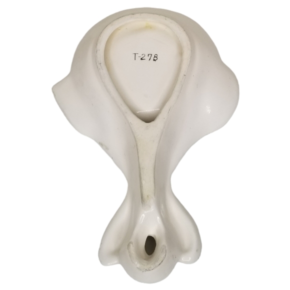 Spoon Rest White Blue Floral 7.5" Markings T-278 - Picture 2 of 4